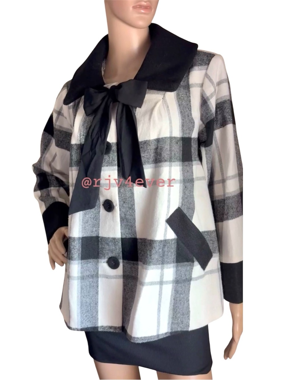 Unique Vintage Plaid Swing Jacket